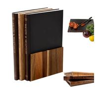 Book Cutting Board Set, Cutting Boards That Look Like Books,Cuttings Board Book Set, Solid Wood Booking Shaped Kitchen Cuttings Sets, for Books Loving Chef, Kitchen Gift (1 Set)
