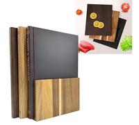 Book Cutting Board Set Easy Storage, 3pcs Wooden Library Shaped Chopping Boards That Look Like Books, Labeled Meat, Fish, Cheese e Bread, Fruits e Vegetables, Durable Serving Board(Brown)