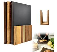 Book Cutting Board Set of 3 with Bracket, Book-Shaped Cutting Board