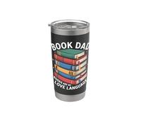 Book Dad Books are My Love Language Reading Stainless Steel Insulated Tumbler