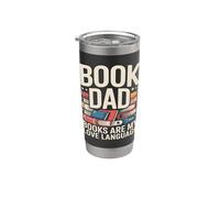Book Dad Books are My Love Language Reading Stainless Steel Insulated Tumbler