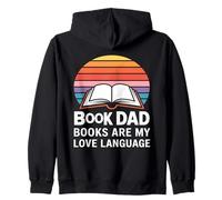 Book Dad Books Are My Love Language Reading Zip Hoodie
