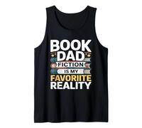 Book Dad Fiction is My Favorite Reality Reading Tank Top