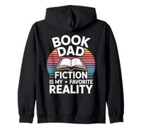 Book Dad Fiction Is My Favorite Reality Reading Zip Hoodie