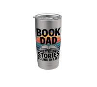 Book Dad Lost in Stories Found in Life Reader Stainless Steel Insulated Tumbler