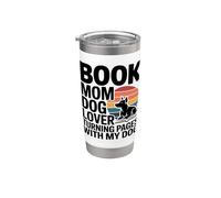 Book Dog Lover Turning Pages with My Dog Stainless Steel Insulated Tumbler
