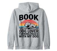 Book Dog Lover Turning Pages With My Dog Zip Hoodie