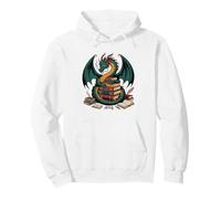 Book Dragon Fantasy Reader School Librarian Reading Bookworm Pullover Hoodie