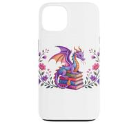 Book Dragon Reading Books Dragons Bookish Floral Book Lover Case for iPhone 13