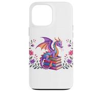 Book Dragon Reading Books Dragons Bookish Floral Book Lover Case for iPhone 13 Pro Max