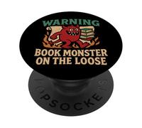 Book Dragon Reading Monster Funny Reading Book Lover PopSockets Adhesive PopGrip