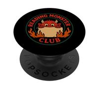 Book Dragon Reading Monster Funny Reading Book Lover PopSockets Adhesive PopGrip