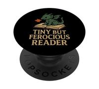 Book Dragon Reading Monster Funny Reading Book Lover PopSockets Adhesive PopGrip