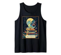Book Dragon The Reader Tarot Romantasy Book Lover Bookish Tank Top