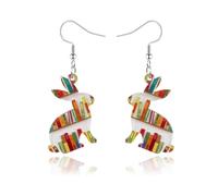 Book Earrings for Women Cat Book Earrings for Book Lovers Jewelry Acrylic Animal Bookcase Earrings Fun Teacher Earrings for Teachers Appreciation Day Back To School Jewelry, Zinc, No Gemstone