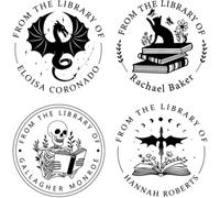 Book Embosser Personalised - Custom Book Stamp for Book Lovers, Libraries, and Gifts, Personalized Embosser with Custom Design (Including Dragon, Cat, Flower, and Other Patterns)