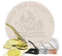 Book Embosser Personalised Embosser Stamp Custom Library Embossers with Name Logo Design for Books Seal Stamp from Book Floral Ex Libris Business Cards Paper Lover Gifts