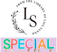 Book Embosser Personalised Monogram A-Z Series - 20 Initial Designs, Custom Book Embosser Gift for Teachers, Librarians, Couples