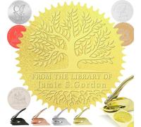 Book Embosser Personalized Custom Book Embossers from The Library of Ex Libris Letters Custom Self-Inking Stamp Seal Book Lover Gifts from Book Floral Ex Libris Business Notebook Cards Paper