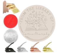 Book Embosser Personalized Custom Book Stamp with Name Text Customizable Book Embosser from The Library of Embosser Gift for Book Lovers Wedding Invitation
