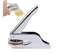 Book Embosser, Stamp Embosser, Metal Bookcase Embosser | Seal Stamp for Books, Business Cards, Paper, Hand Embossing Stamp for Journals