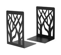 Book End Metal, Iron Bookends for Shelves Black White 17.5cm 2 Pcs(Black)