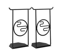 Book End Metal, Metal Book Ends Black Gold 2 Pcs for Office Desk(Black)