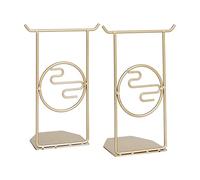 Book End Metal, Metal Book Ends Black Gold 2 Pcs for Office Desk(Gold)