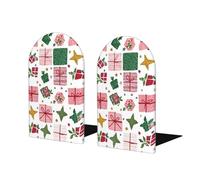 Book Ends 1 Pair Cute Wooden Bookends for Shelves Heavy Duty Bookshelf Holder with Anti Slip Base, Book Stopper for Home Office Library