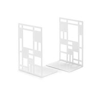 Book Ends, Bookends, Bookends Heavy Duty, Book Ends for Book Shelves, Decorative Metal Book Stopper (1 Pair) for Bookworms Gifts, Abstract Desgin Book Dividers Holders Stand for Office, Library