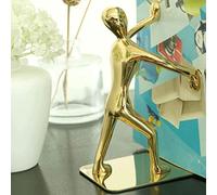 book ends, Bookends Decorative Heavy Duty Small Bookshelf Office Home Silver Table Decoration(B)