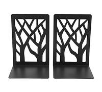 Book Ends for Heavy Books,Book Shelf Holder Home Decorative, Metal Bookends Black 1 Pair,Bookend Supports, Book Stoppers