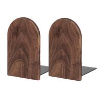 Book Ends for Shelves Books Bookend Book End Decorative Wooden Book Holders Book Stopper for Shelves Coolest Shelf Bookends for Kids Books Shelf Holder Organizer Accessories(Walnut 1 Pair)