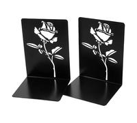 Book Ends for Shelves Made of Hollowed Flower Metal Bookends Heavy Duty End Decorative Stopper for Shelves Desk Bookends Pack of 2