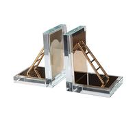 Book Ends, Non-Slip Ladder Design, Scratch Resistant Decorative Stoppers for Bedroom & Library, Ideal Home Decor Accessories