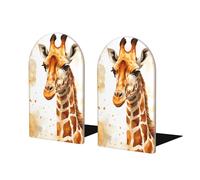 Book Ends Wooden Bookends Book Holder Giraffe Book Ends for Shelves Non Skid Bookends Decorative Book Ends for Home Office School