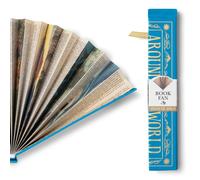 Independent Fabrication Handheld Fan - IF Book Fan - Around the World - Elegant for Outdoor Reading