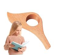 Book Finger Page Holder - Wooden Bird Shape Design Smooth Page Clip with Finger Ring Reading Accessory for Book Lovers Bookshelf Reading Tool