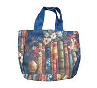 Book Floral Quilted Tote Bag Purse for Women, The quilted tote bag