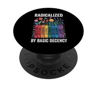 Book Flower Radicalized By Basic Decency Feminist Leftist PopSockets Adhesive PopGrip