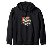 Book Flowers and Butterfly Beautiful Reading Reader Zip Hoodie