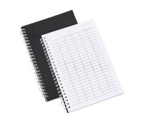 Book for Small Business, Spiral Bound Notebook with Blank Grid Pages, A5 A4 Bookkeeping Record Book for Better Money Management(Vertical A5 Black)