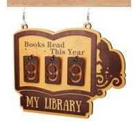 Book Gauge Sign | Wooden Hanging Bookshelf Decoration | Designation For Read Books,For Workplace Living Rooma Library Corner Study