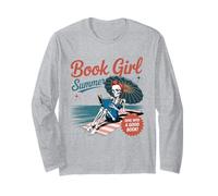 Book Girl Summer Bookish Beach Book Lover Funny Reader Girls Long Sleeve T-Shirt