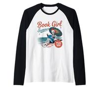 Book Girl Summer Bookish Beach Book Lover Funny Reader Girls Raglan Baseball Tee