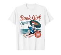 Book Girl Summer Bookish Beach Book Lover Funny Reader Girls T-Shirt