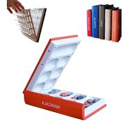 Book Hangman Game, 3D Printed Magnetic Board Game, Spelling Challenge Books Design Table Games Adults, Includes Chess, Mancala Board Games, Backgammon Sets, Four in a Row, Sea Battle(Mancala)