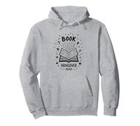 Book Hangover Bibliophile Reading Lover Pullover Hoodie, Adult Unisex, Heather Grey, M
