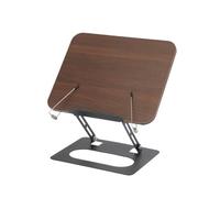 Book Holder for Reading, The Rotating and Adjustable Cookbook Shelf is Suitable for Desktop and Kitchen Countertops Music Scores(Black-No Rotation)