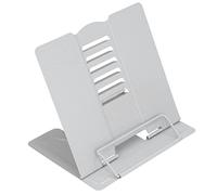 Book Holder, Metal Book Stand Cookbook Stand Foldable Book Page Holder Bible Stand Use As Cookbook Stand, Recipe Holder,Tablet and Laptop Stand (Light Blue) (Beige)